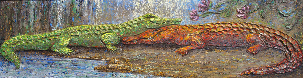 художник  Лысак Геннадий, картина Крокодилы