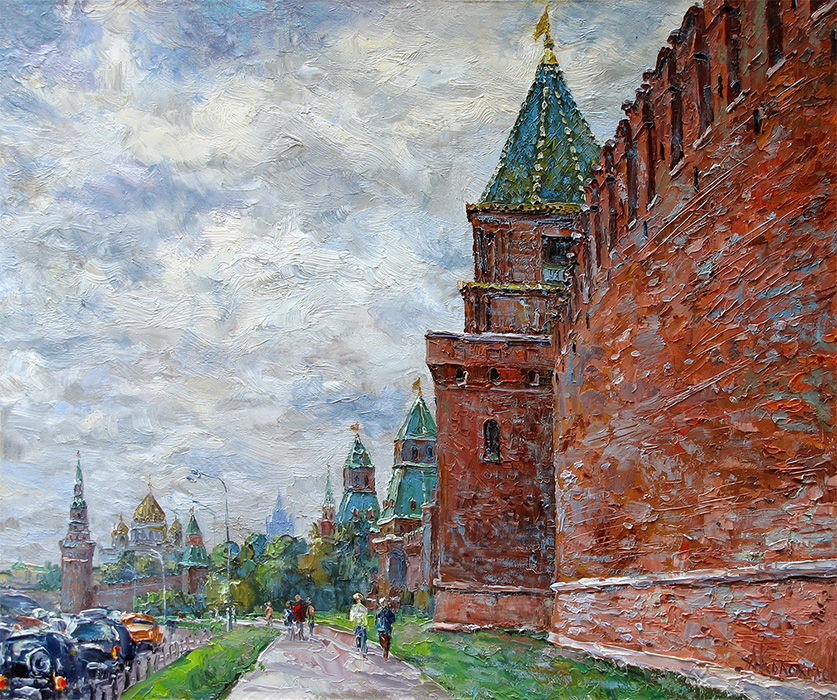Картина Маслом На Холсте Вид Кремля Купить