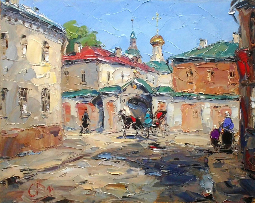  художник  Суковатых Владимир, картина Старая Москва. Никитский монастырь