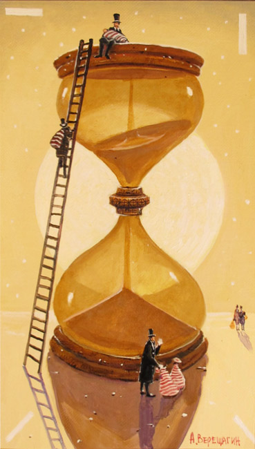  художник  Верещагин Андрей, картина 6 прибавленных часов