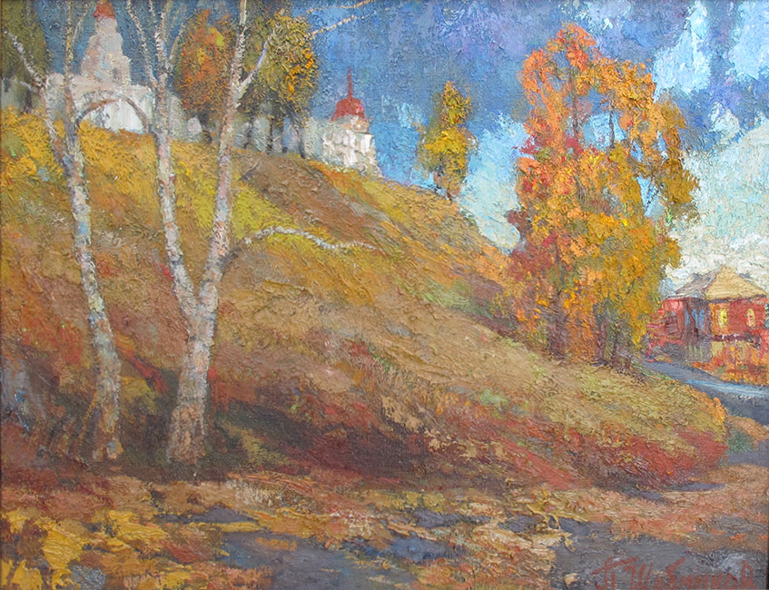  художник  Шубников Павел, картина Осень во Владимире