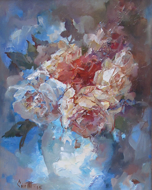  художник  Снежинская Жанна, картина Розы