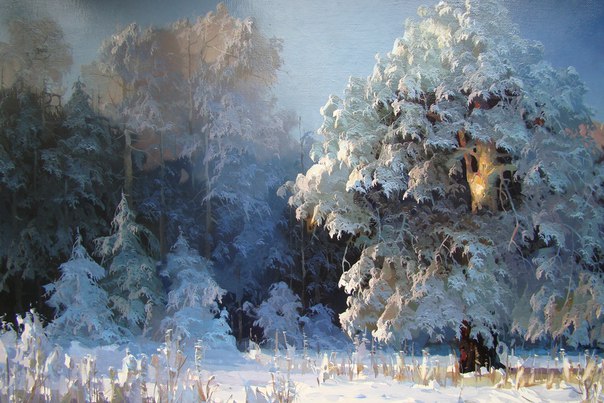  художник  Быков Виктор, картина Зимняя сказка