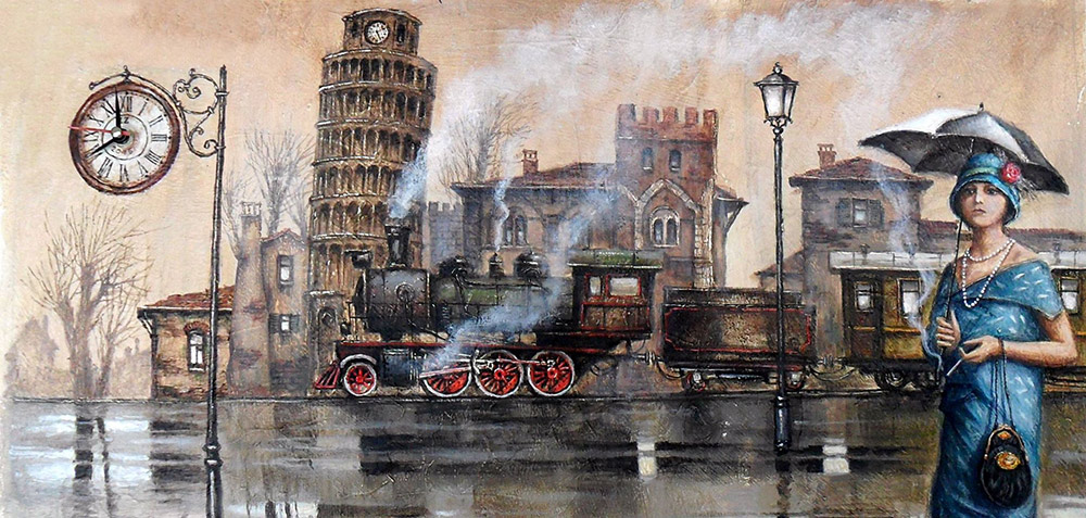 Жизнь ленков. Шалаев художник паровоз. «В ожидании поезда» (1880) Нестеров.