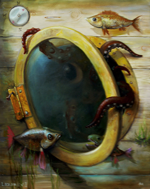  художник  Лазарев Игорь , картина Страшный сон в стиральной машине