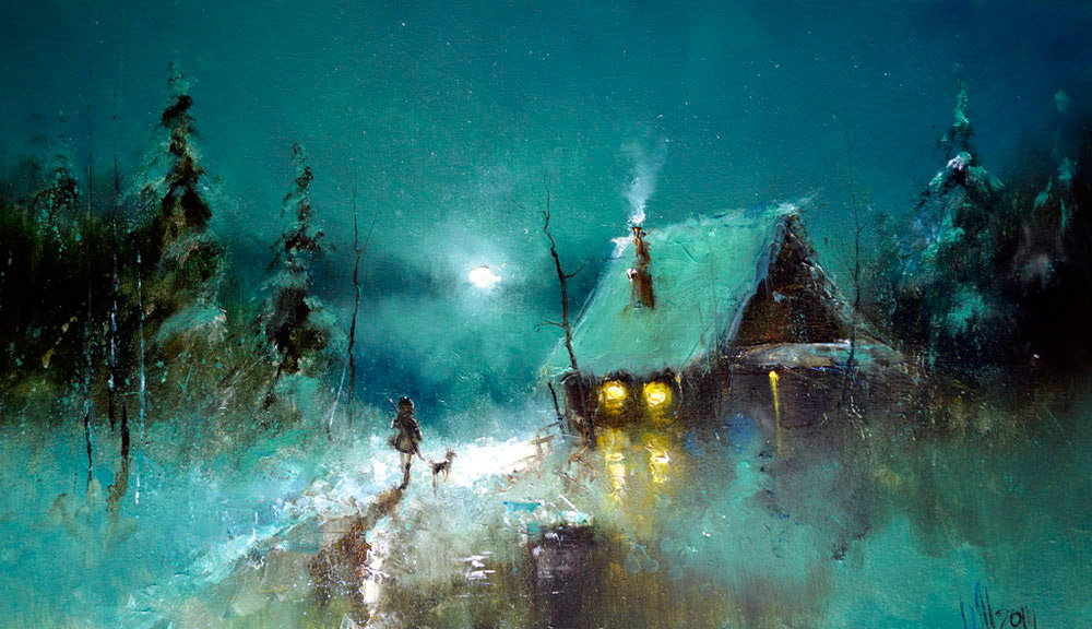  художник  Медведев Игорь, картина Театр луны