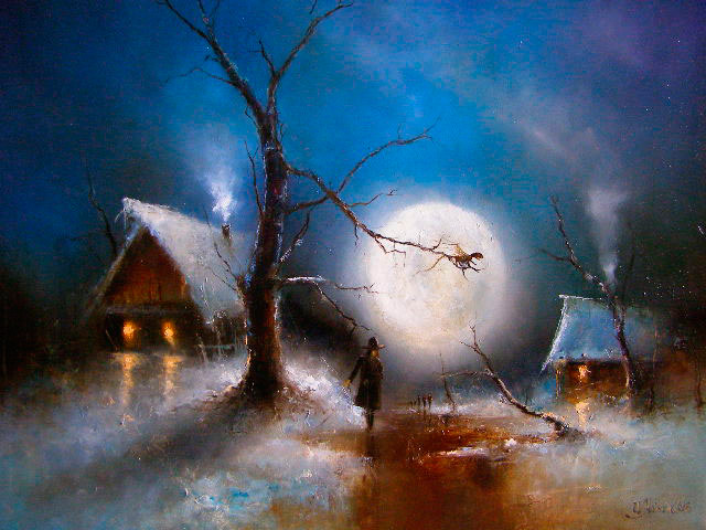  художник  Медведев Игорь, картина Театр луны (версия 2)