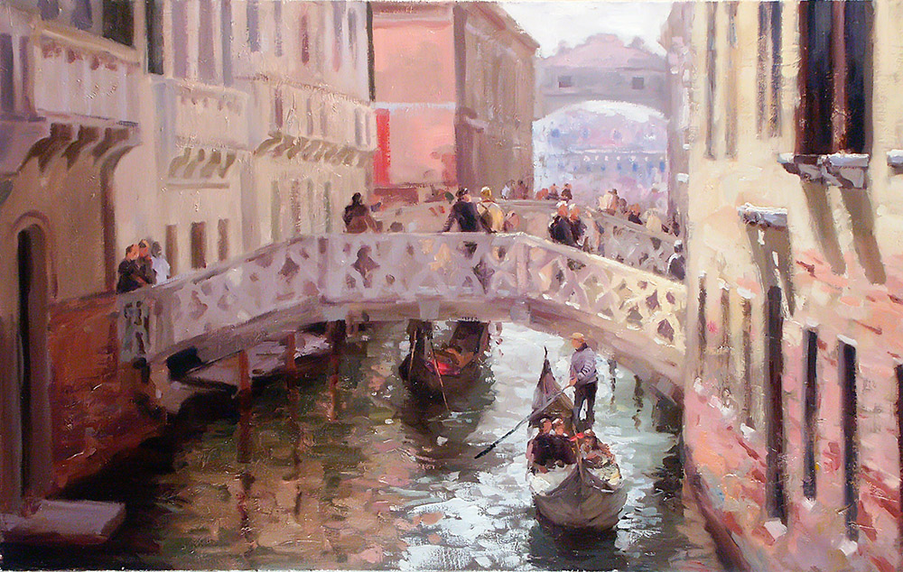  художник  Николаев Юрий, картина Венеция Гранд канал 