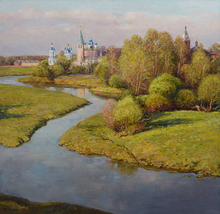  художник  Кудрин Юрий, картина Течет река Теза