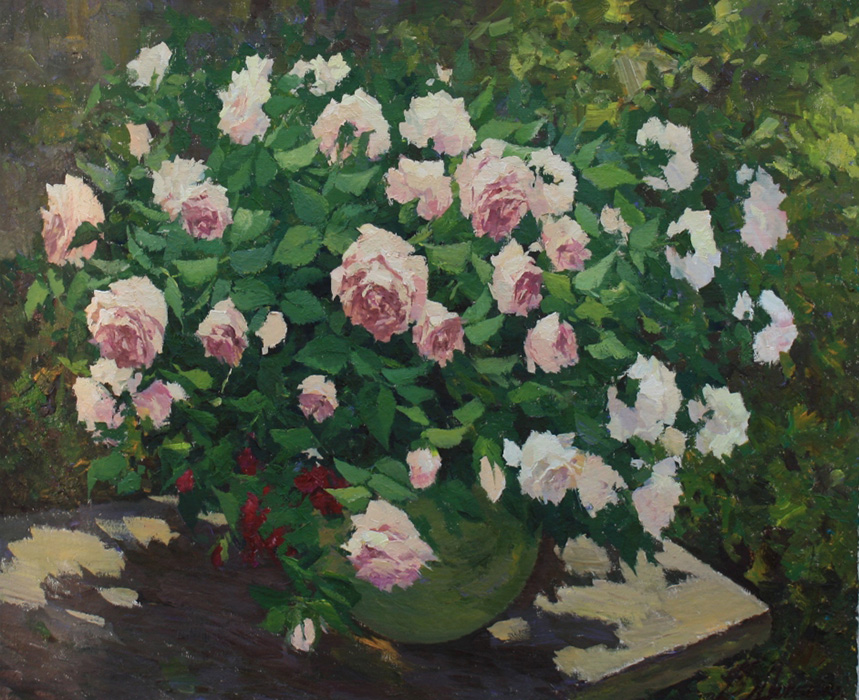  художник  Довбенко Виктор , картина Красные розы
