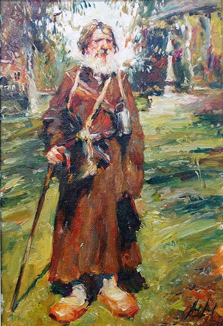  художник  Лихоманов Юрий, картина Дедушка