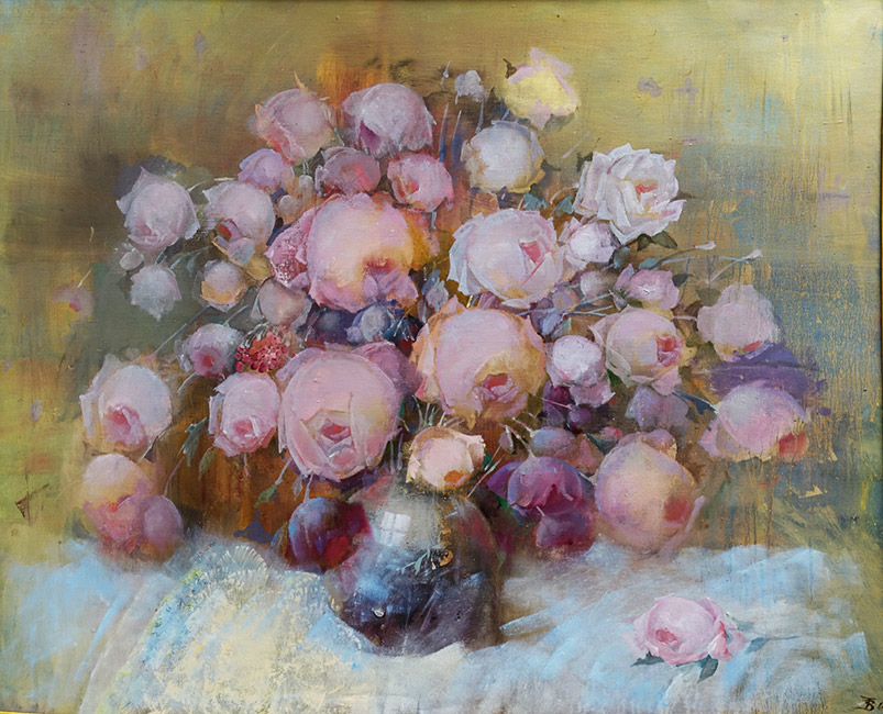  художник  Тенета Виктория, картина Круглые розы