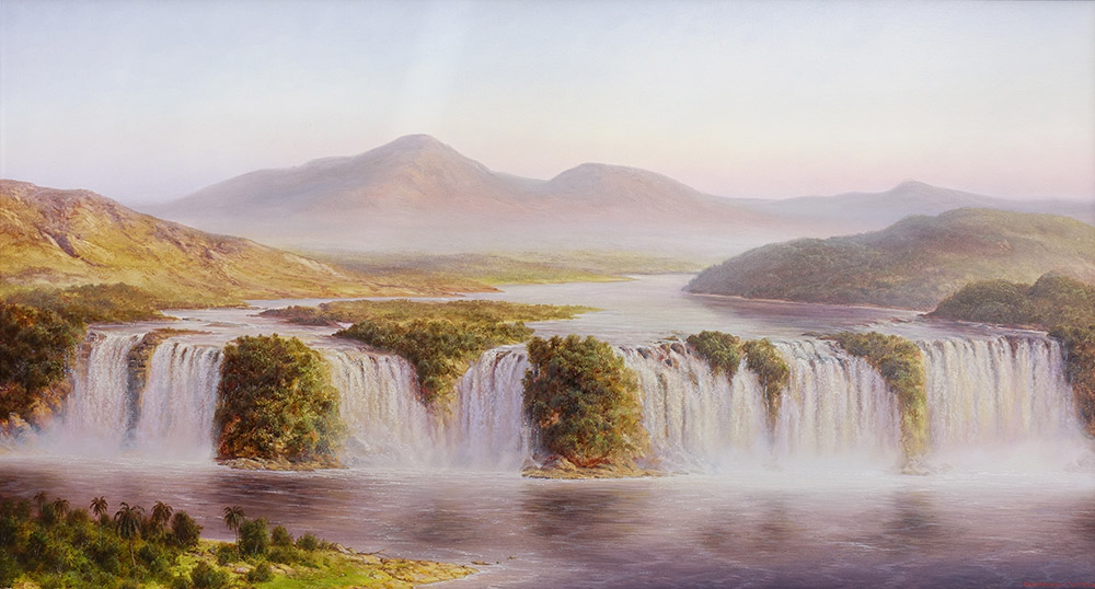  художник  Лысак Геннадий, картина Водопад Канайма