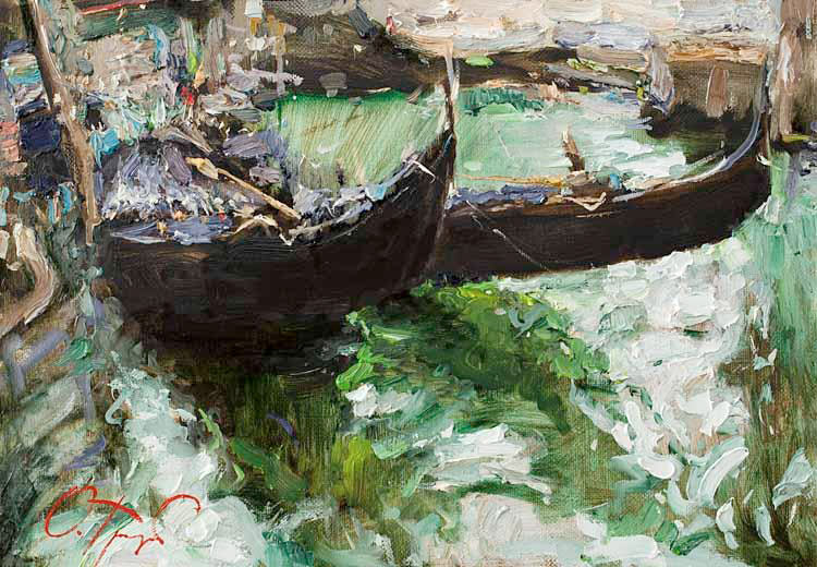  художник  Трофимов Олег , картина На зеленых каналах Венеции