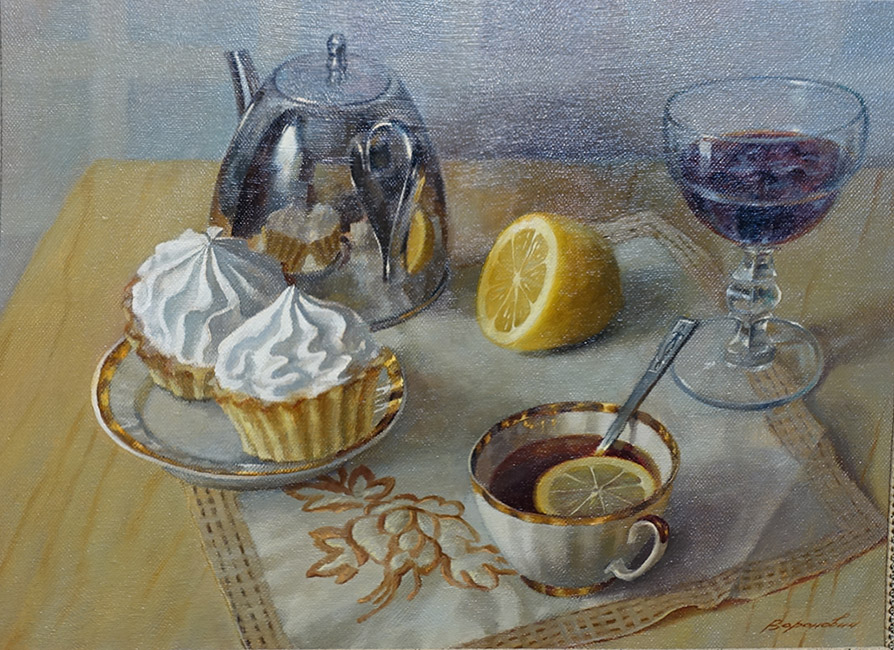  художник  Воронович Андрей, картина Натюрморт с  чаем