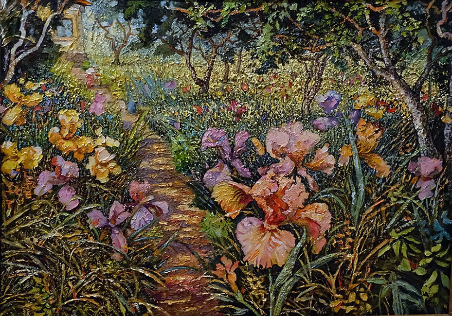  художник  Блинова-Алексеева Надежда, картина Цветущий сад