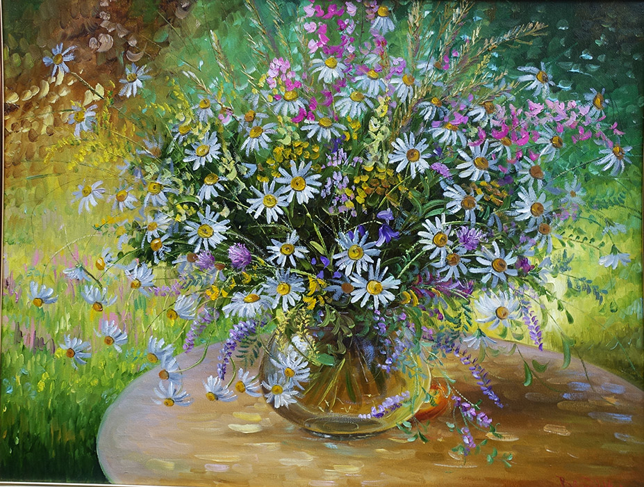  художник  Иванов Владимир, картина Полевые цветы