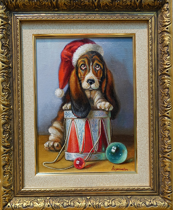  художник  Воронович Андрей, картина Натюрморт с собачкой
