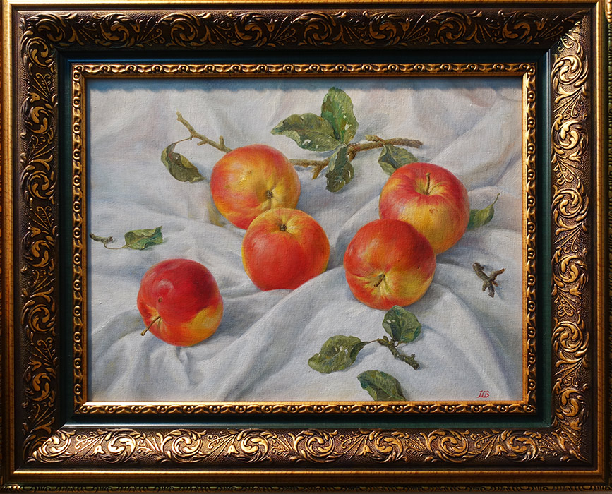  художник  Шульга Валерий, картина Натюрморт с яблоками