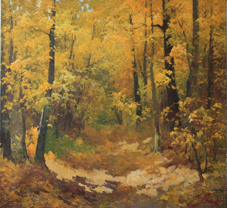  художник  Довбенко Виктор , картина Осенний лес