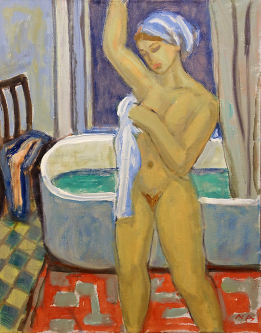  художник  Дьяконицын Лев, картина После ванны