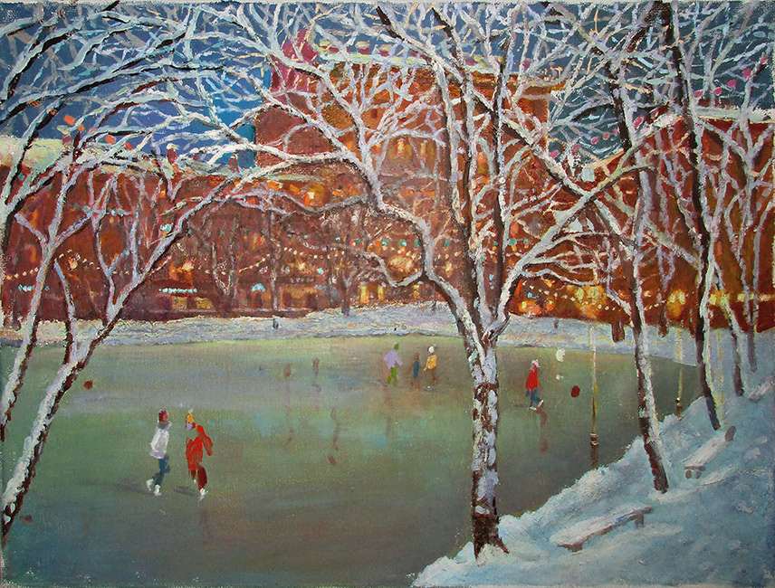 Зимний каток картина