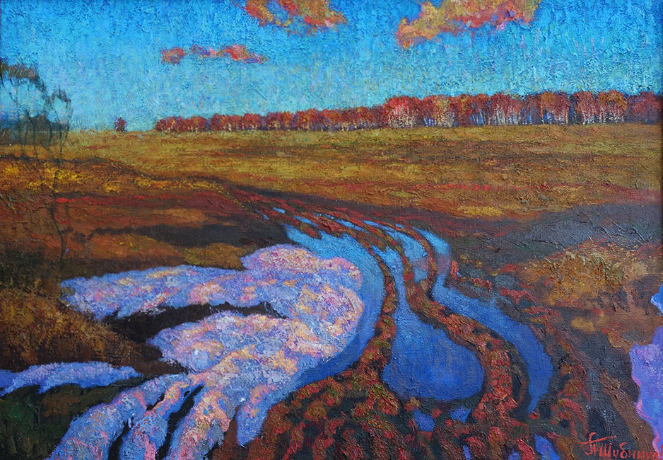  художник  Шубников Павел, картина Осеннее поле