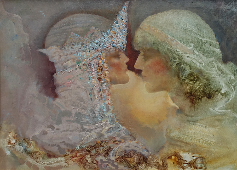  художник  Захаров  Евгений, картина Поцелуй