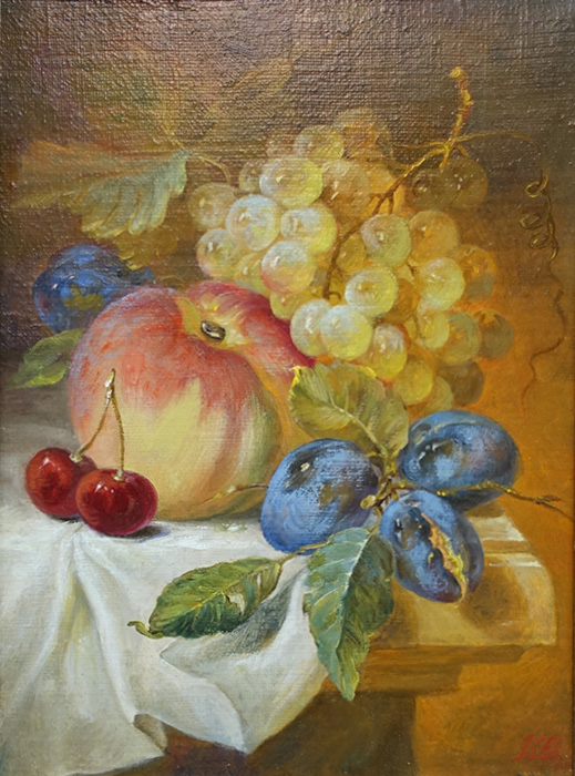  художник  Шульга Валерий, картина Натюрморт с виноградом