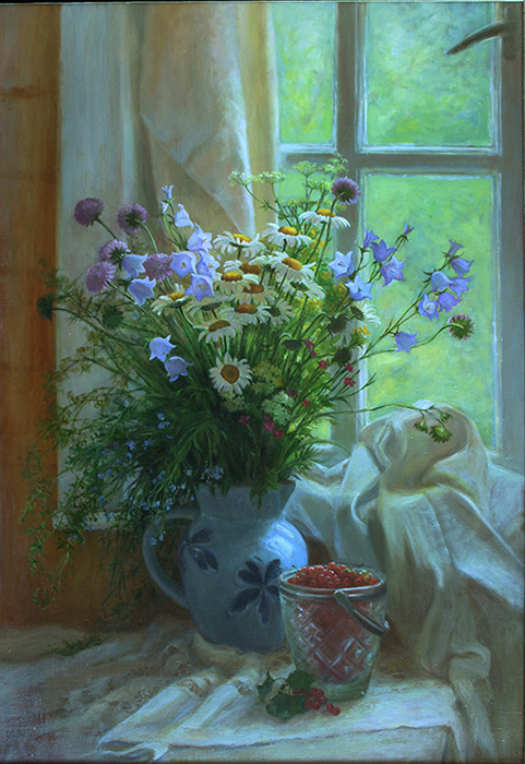  художник  Шумакова Елена, картина Букет у окна