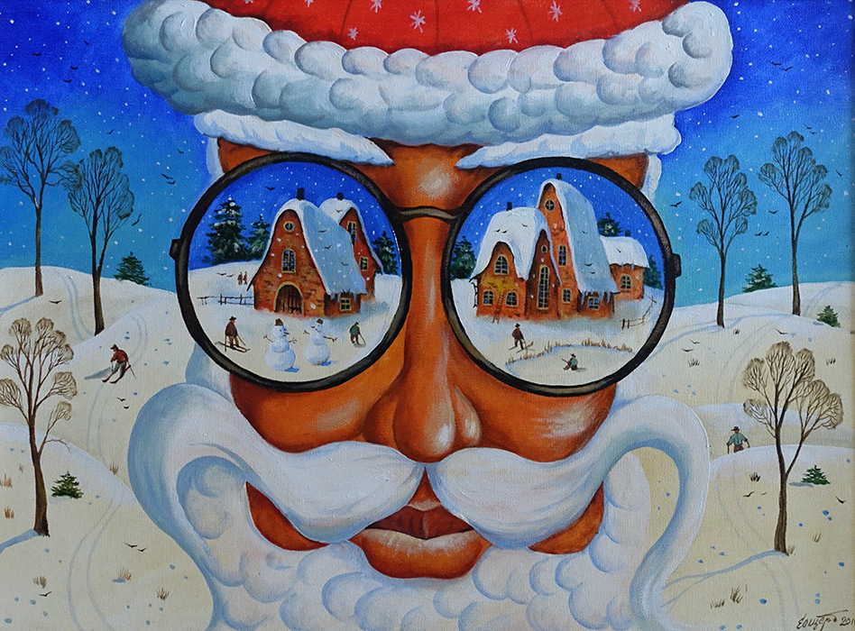  художник  Щербатых Олег , картина Дед мороз