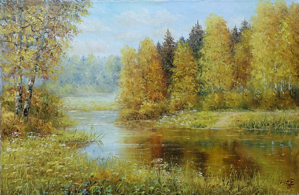  художник  Синев Евгений, картина Осень