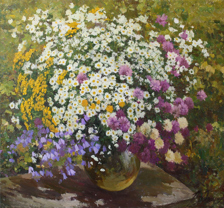  художник  Довбенко Виктор , картина Летние цветы