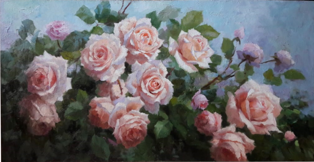  художник  Николаев Юрий, картина розы