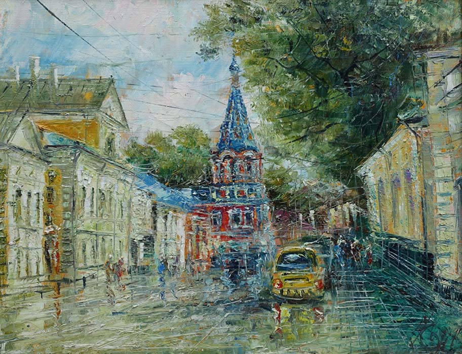  художник  Еникеев Юнис, картина Полянка
