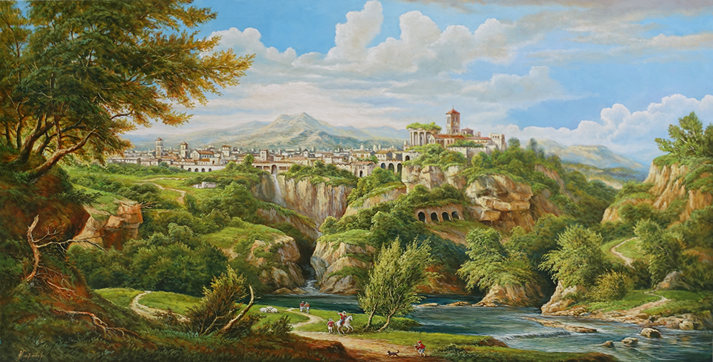  художник  Стрелков Александр, картина Старый вид на Тоскану