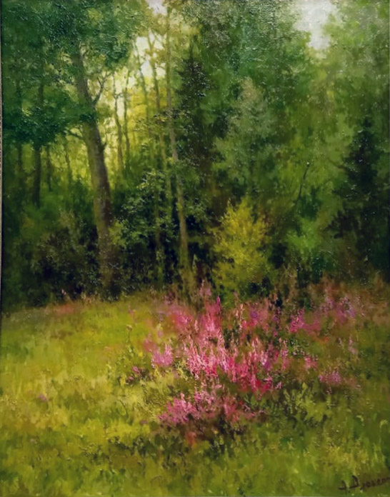  художник  Александров  Александр, картина Полянка в лесу