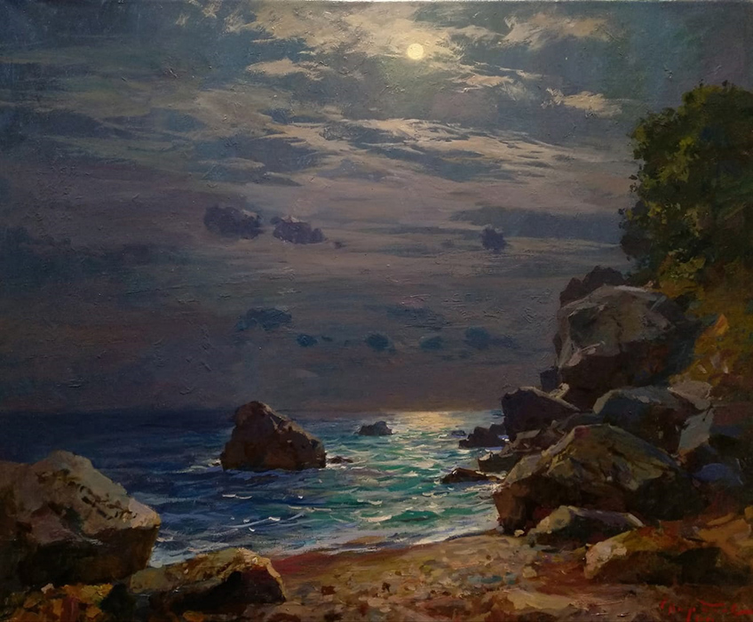 Лунная ночь в крыму картина