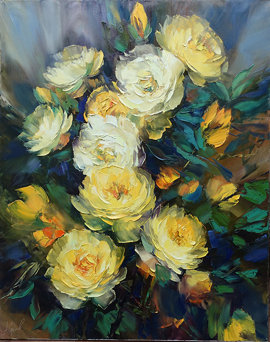  художник  Сергеев Александр  , картина Желтые розы