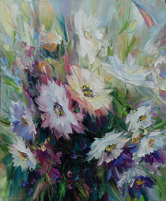  художник  Сергеев Александр  , картина Цветы в траве
