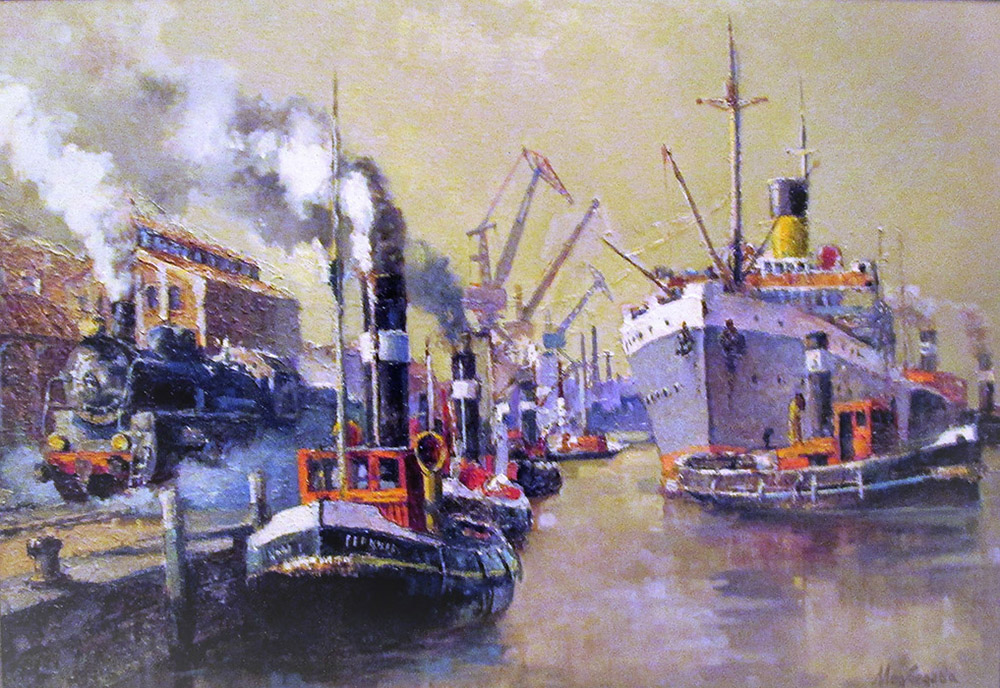  художник  Медведева Ольга, картина Старинный порт