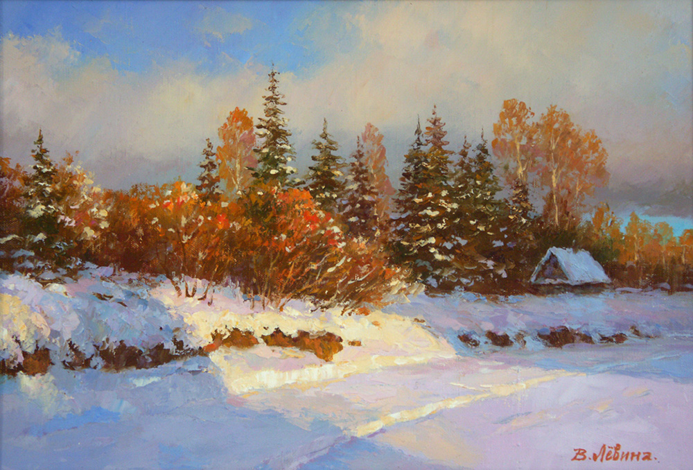  художник  Левина Виктория, картина Красавица зима