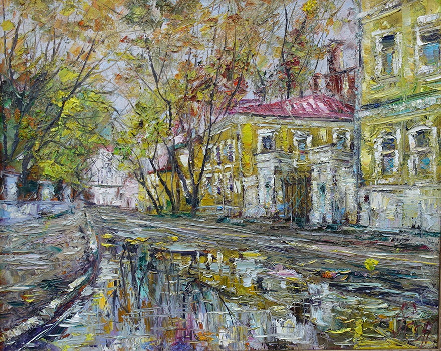  художник  Еникеев Юнис, картина Потаповский переулок