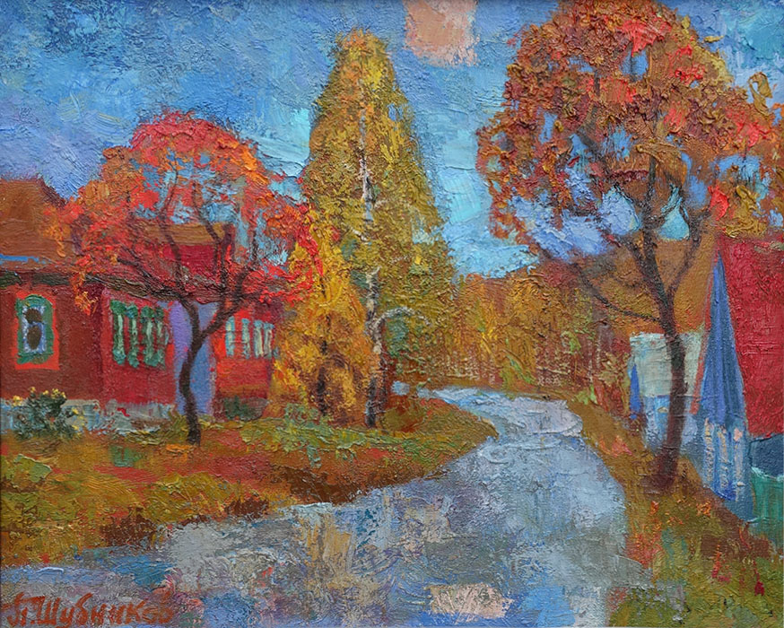  художник  Шубников Павел, картина Осень в Карпово