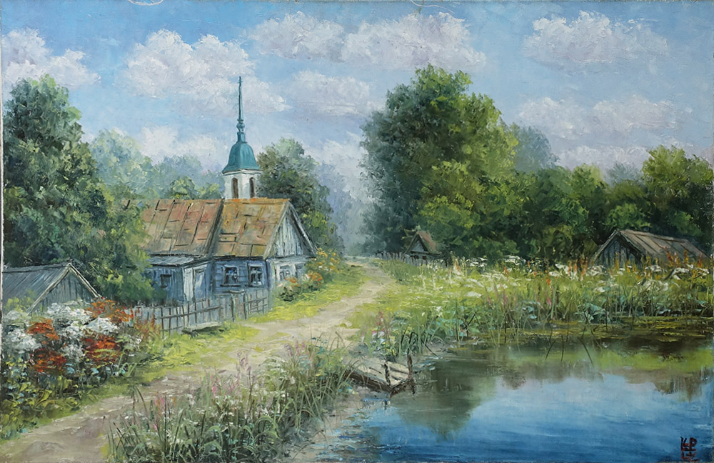 Картина маслом деревенский мотив