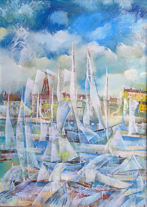  художник  Тенета Виктория, картина Лодки в Портбайле