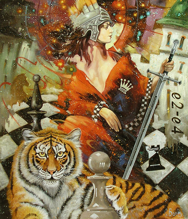  художник  Боев Сергей , картина Шахматная королева