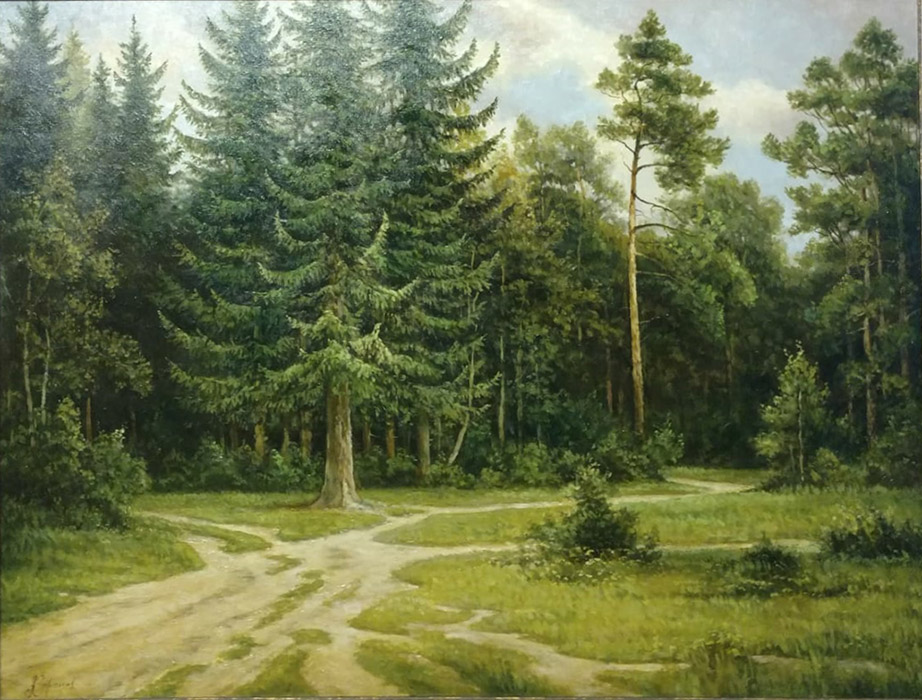  художник  Стрелков Александр, картина Перед лесом