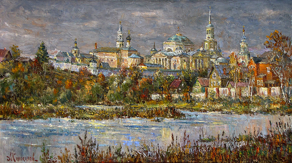  художник  Колоколов Антон, картина Новоторжский Борисоглебский монастырь