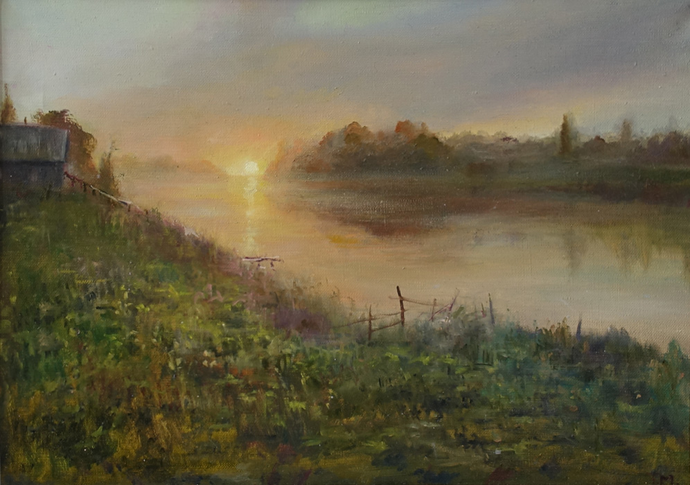  художник  Мухина Тaмара, картина На восходе солнца